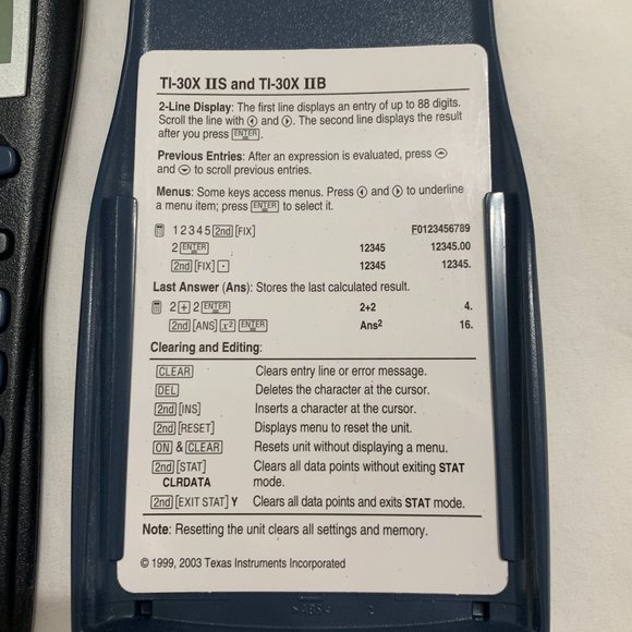 Texas Instruments TI-30X IIS 2-Line Scientific Calculator. - Picture 6 of 13